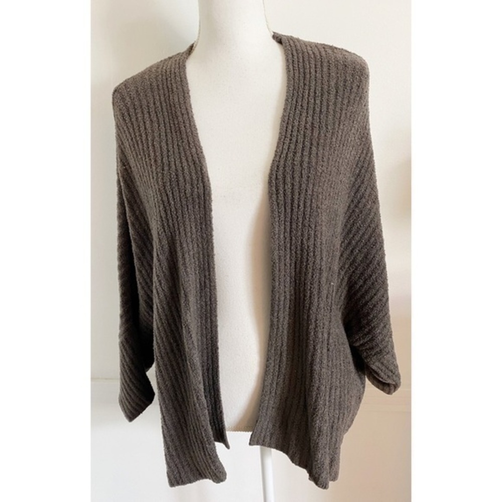 Barefoot Dreams • Taupe Cozychic Lite Cable Cardigan Sweater